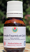 La Formule Fourmis et Cafards: Un mélange d'huiles essentielles spécialement conçu pour lutter naturellement contre les fourmis, cafards et autres insectes rampants.